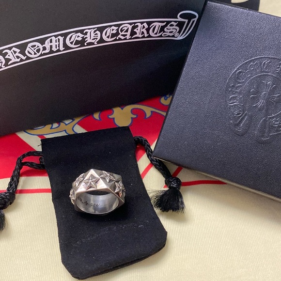 Chrome Hearts Pentagram Design Silver Ring Men - Main Image